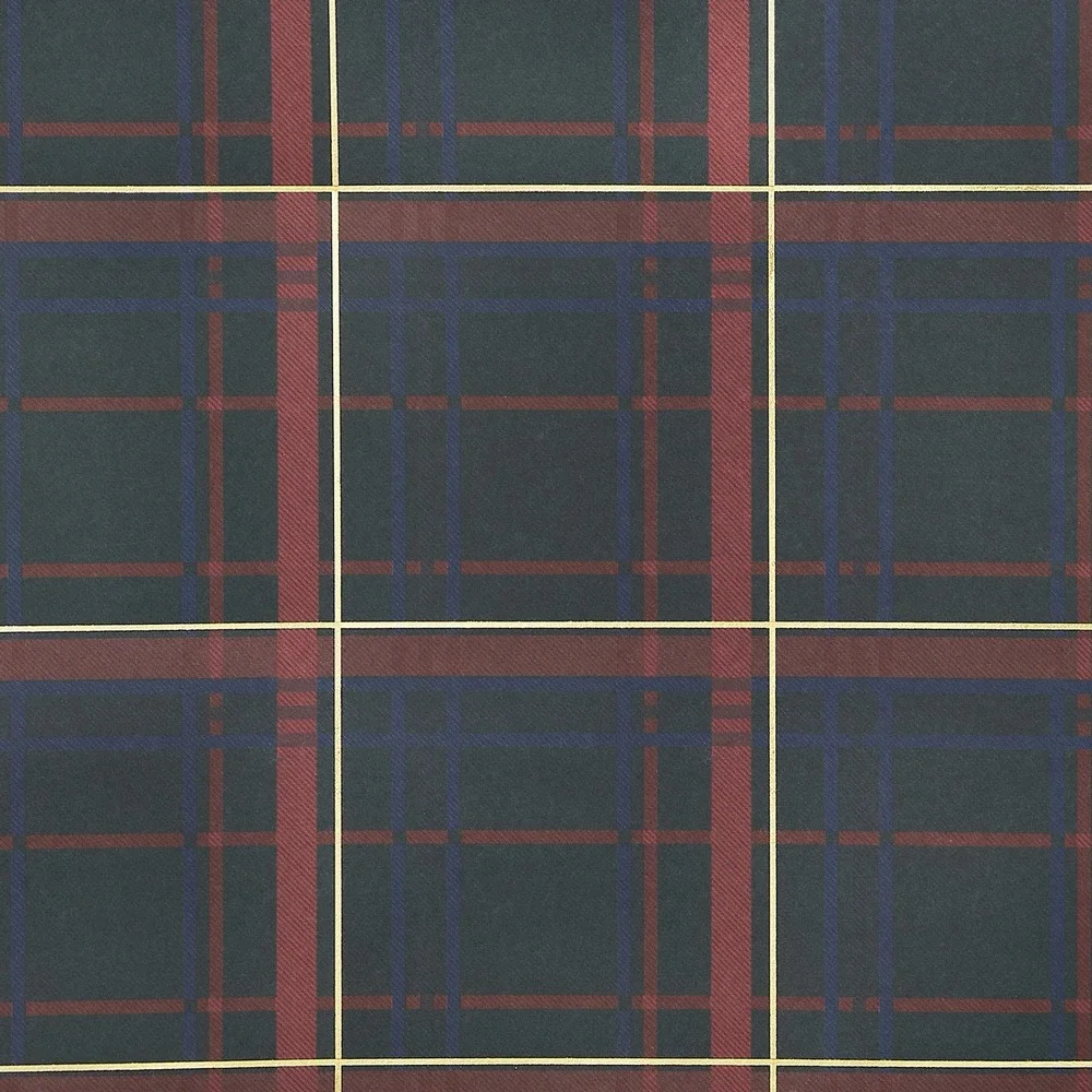 My Texas House XL Tartan Plaid Christmas Gift Bag – Red Green Navy‎